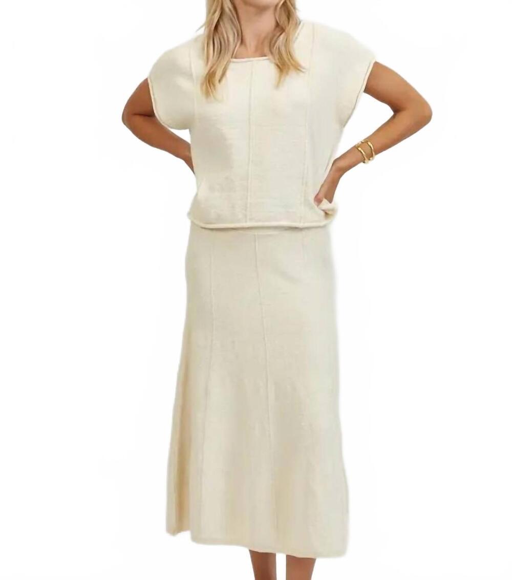 NEW A.REN leon skirt in natural
